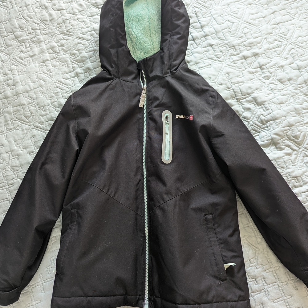 Swiss Tech Kids Black Jacket with Soft Lining